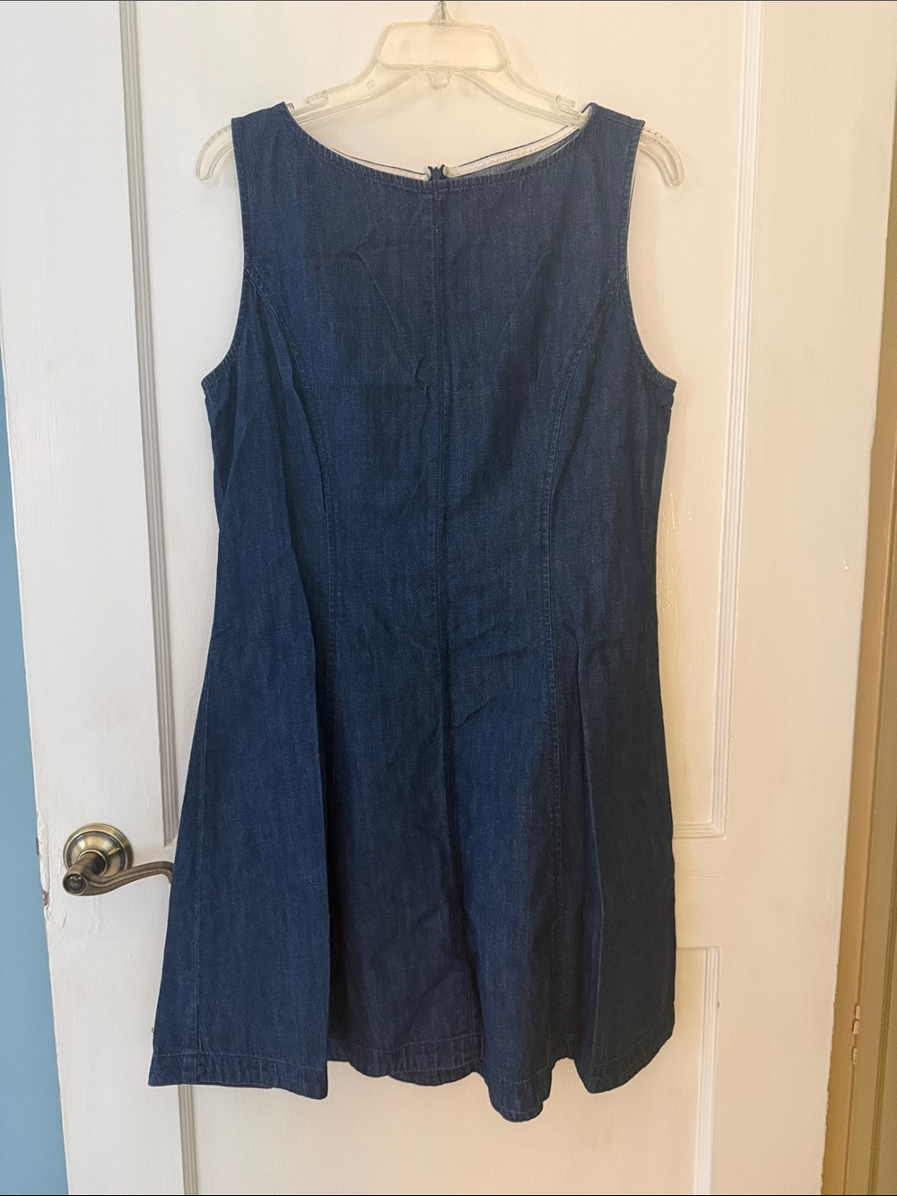 Madewell Sleeveless Denim A-Line Dress - Dark Blue